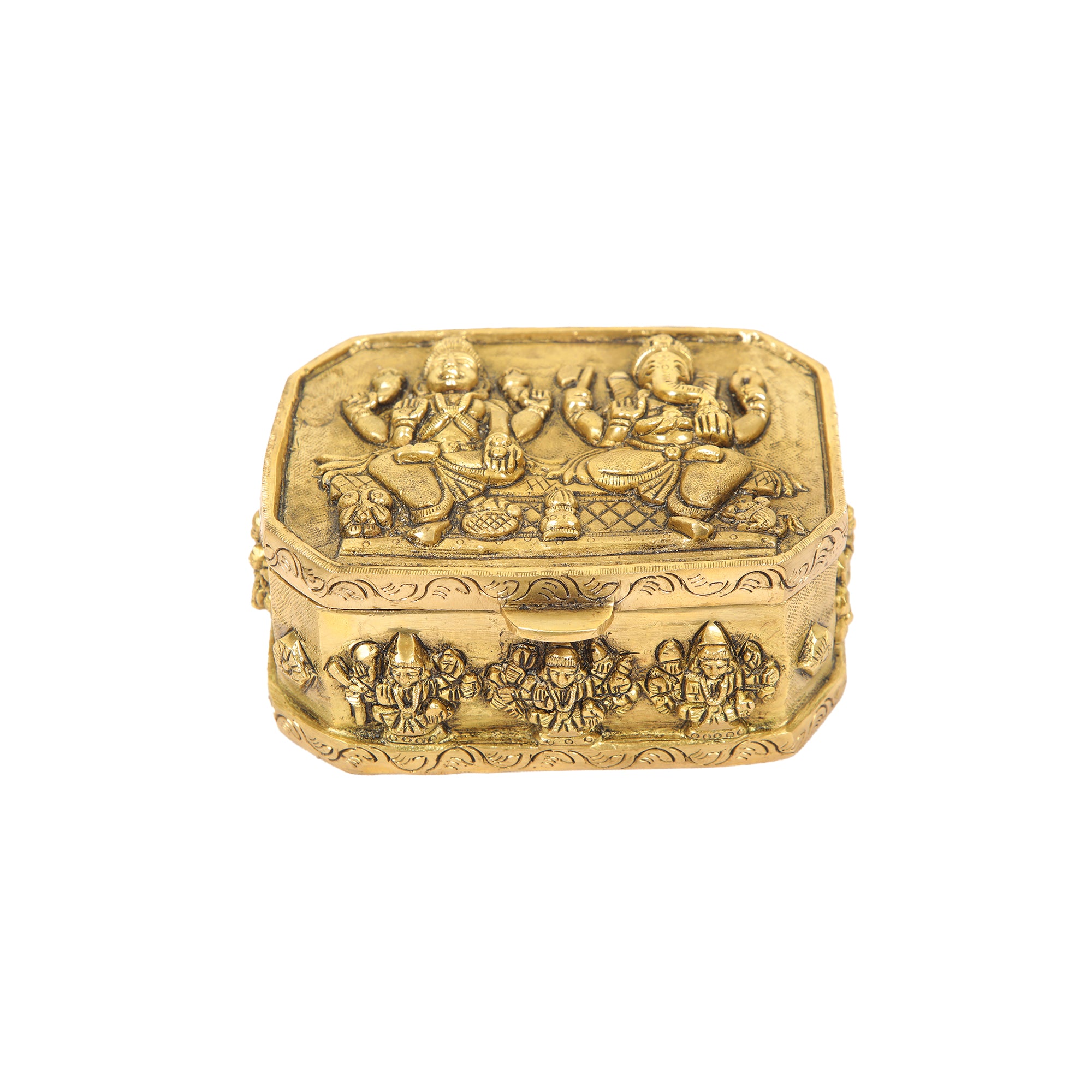 BRASS  GANESH LAKSHMI BOX