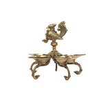 Brass Diyas On Stand With Bird