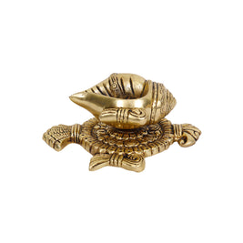 Auspicious Brass Shanku Deepa for Worship and Home Décor