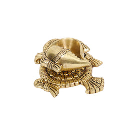 Auspicious Brass Shanku Deepa for Worship and Home Décor