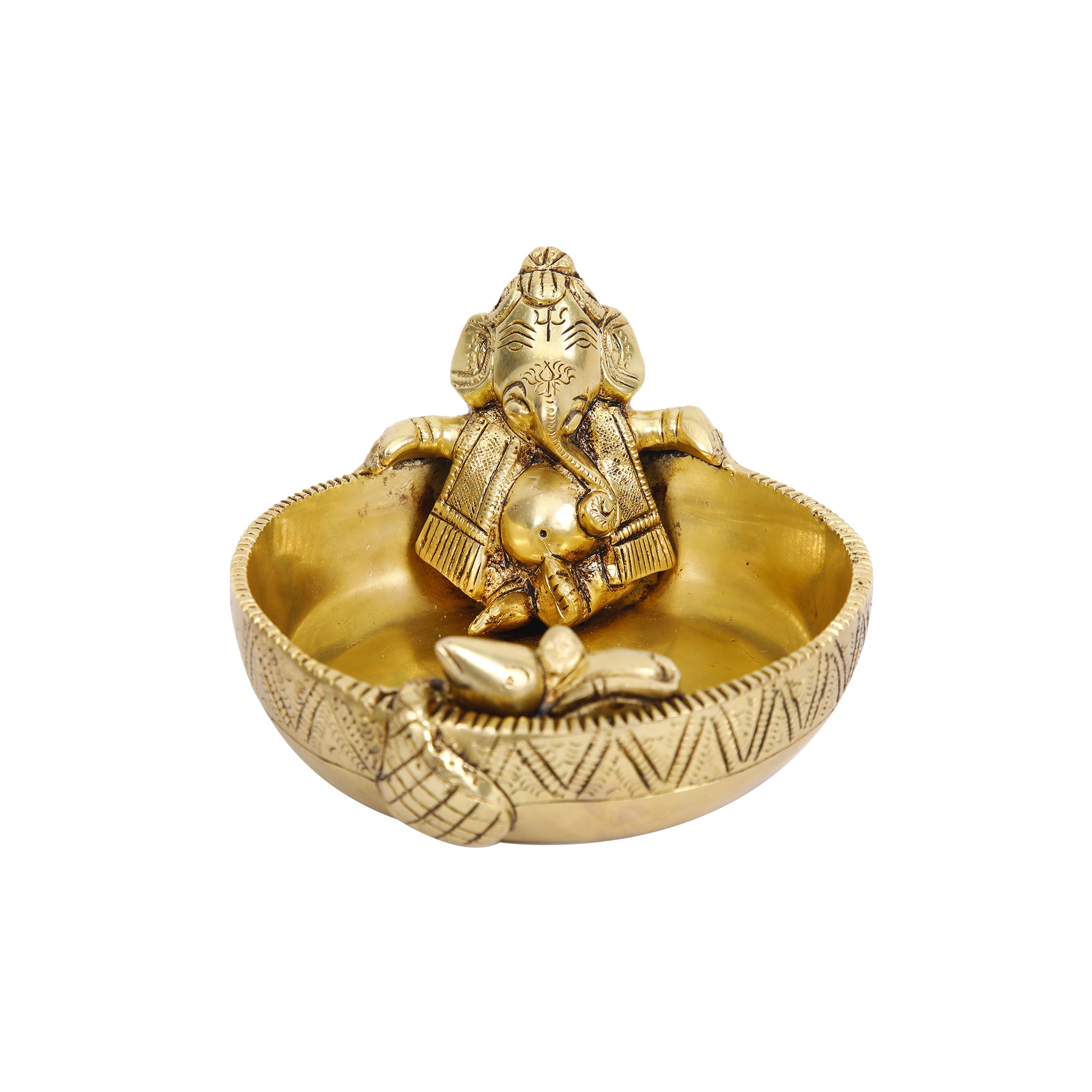 Brass Ganesha Urli Bowl for Pooja
