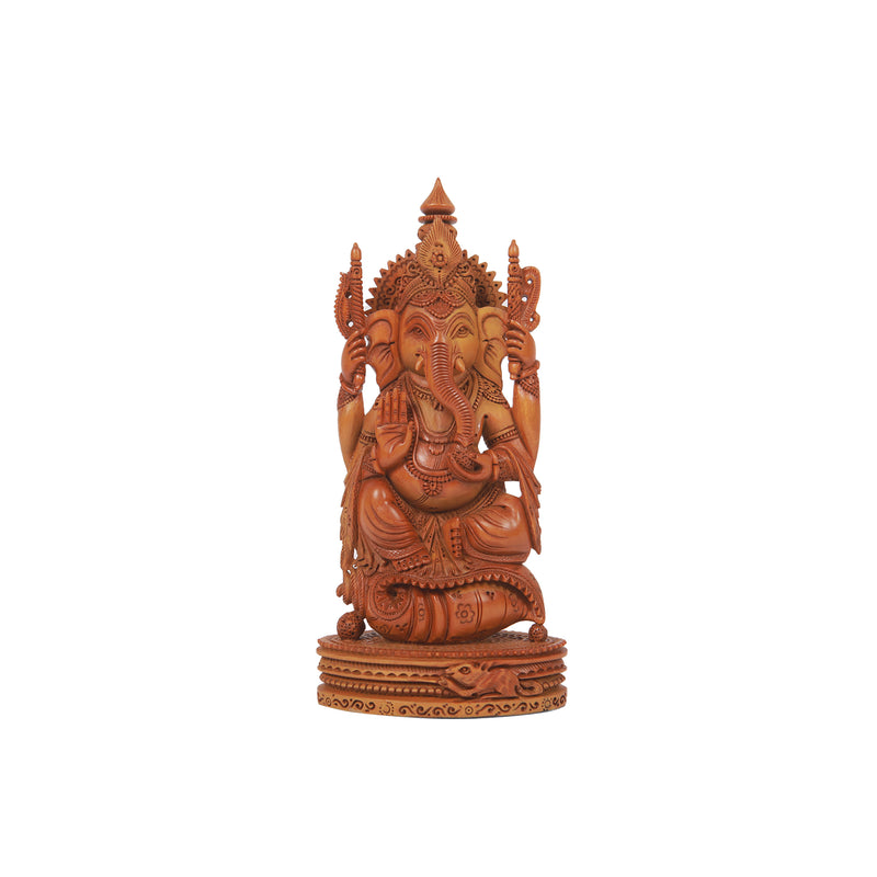 Sandal wood handcrafted Ganesha