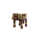 Wooden Brass Work Elephant Stand