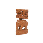 Sandal wood handcrafted  Shikar carving round