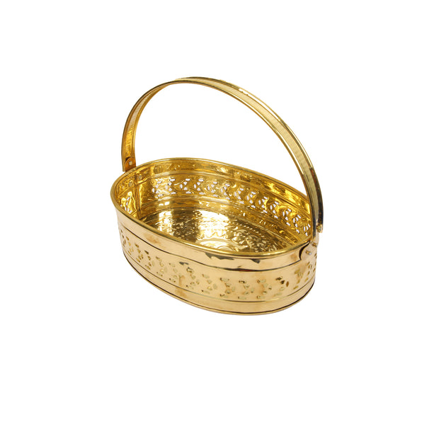 BRASS FLOWER BASKET