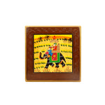 WOODEN PRINTED CHOWKI