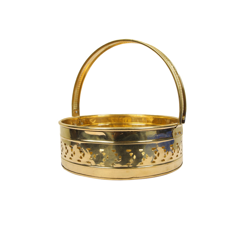 BRASS FLOOWER BASKET