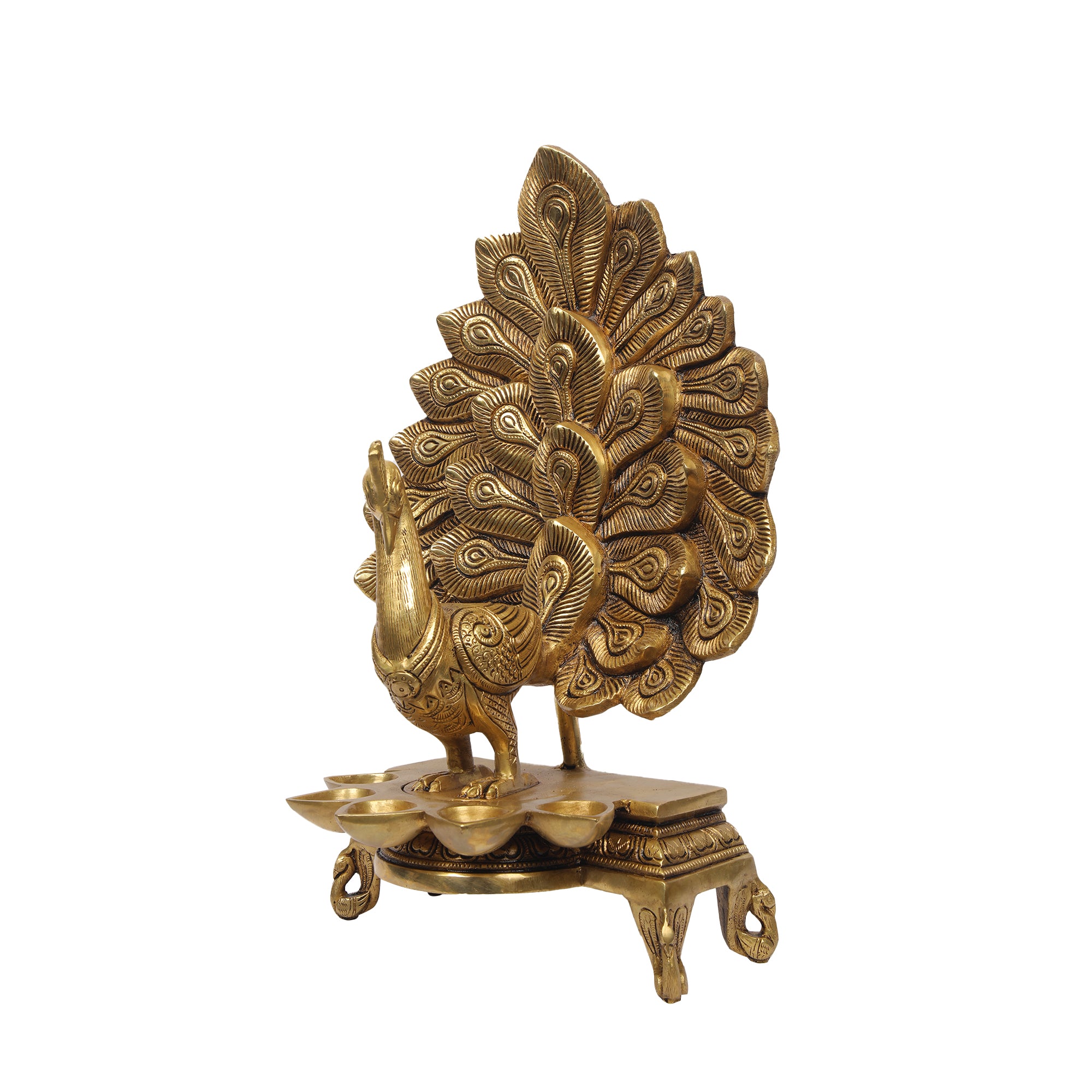 Brass Peacock Deepak Stand – Ragaarts