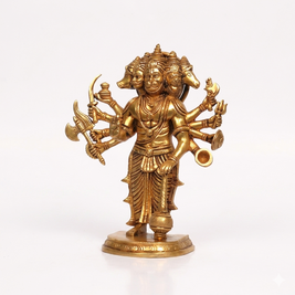 Brass Standing Panchmukhi Hanuman Idol