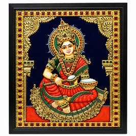 Handcrafted Annapurneshwari Tanjore Painting