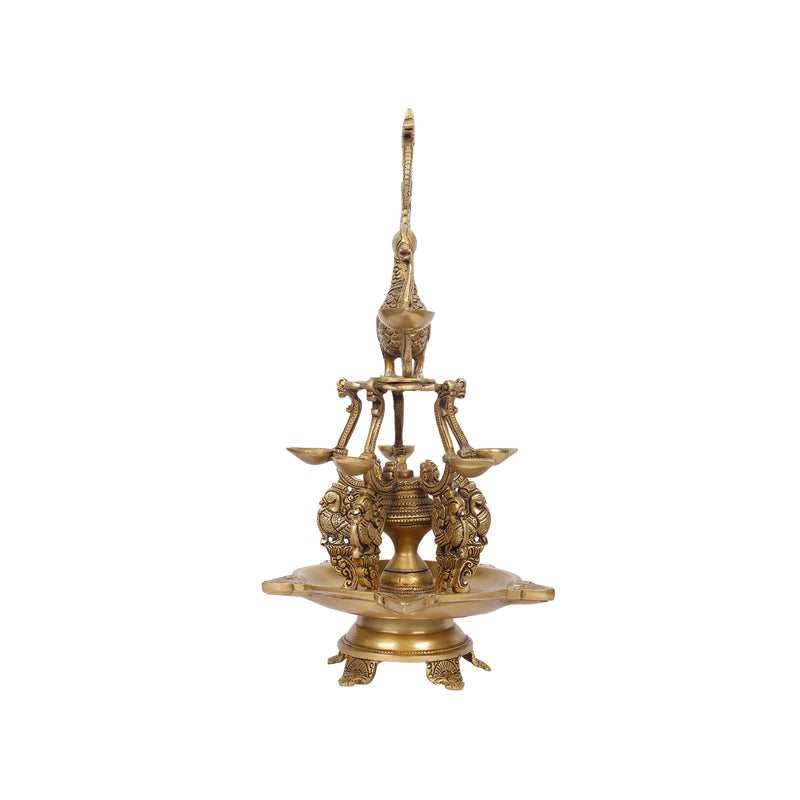 Brass Bird Lamp with Stand