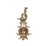Brass Bird Lamp with Stand