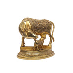 Brass Cow With Calf