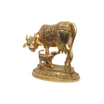 Brass Cow With Calf