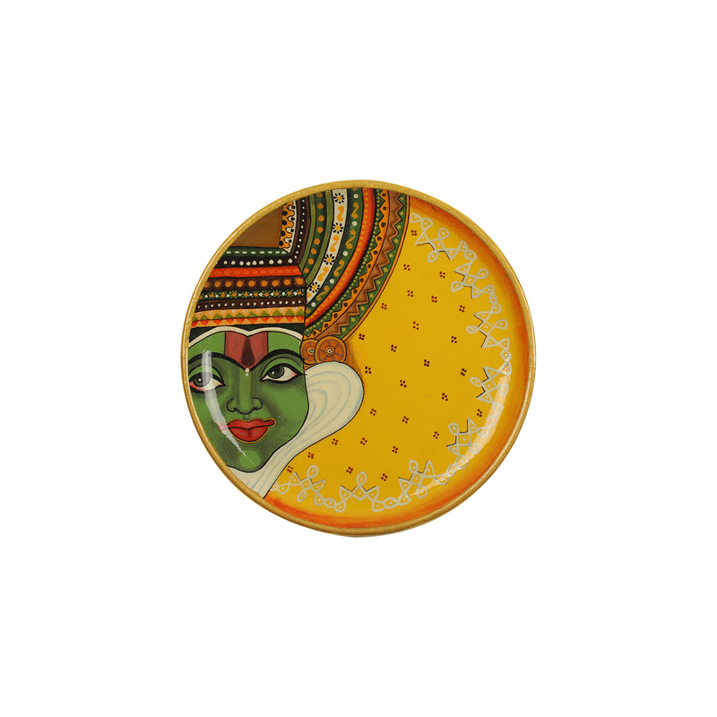 WOODEN ASSORTED PAINTED WALL HANGING ( YELLOW)