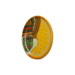 WOODEN ASSORTED PAINTED WALL HANGING ( YELLOW)