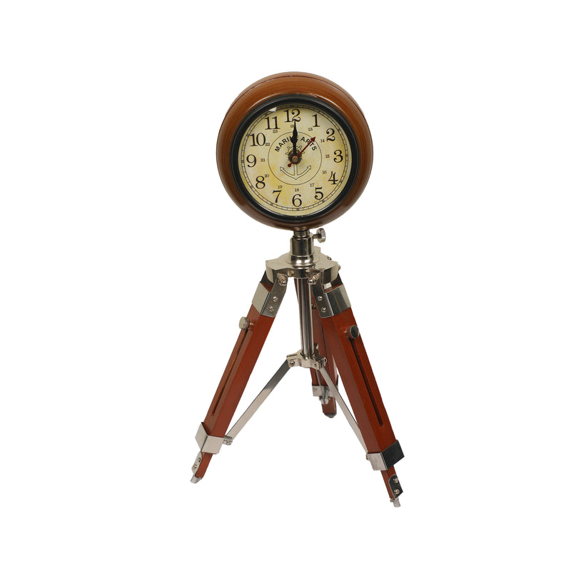 Wooden Tripod Clock for Table