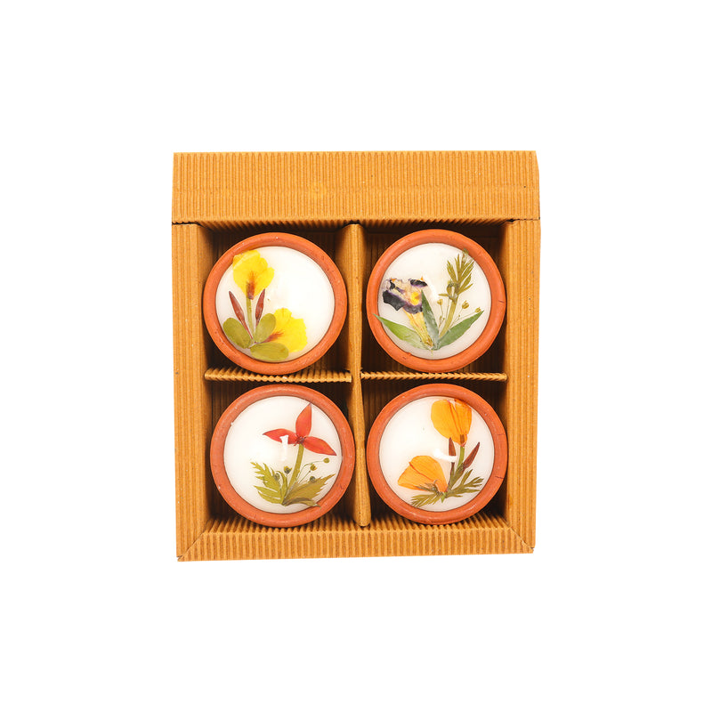 FRAGRANCE DIYA SET OF 4 ( LOTUS)