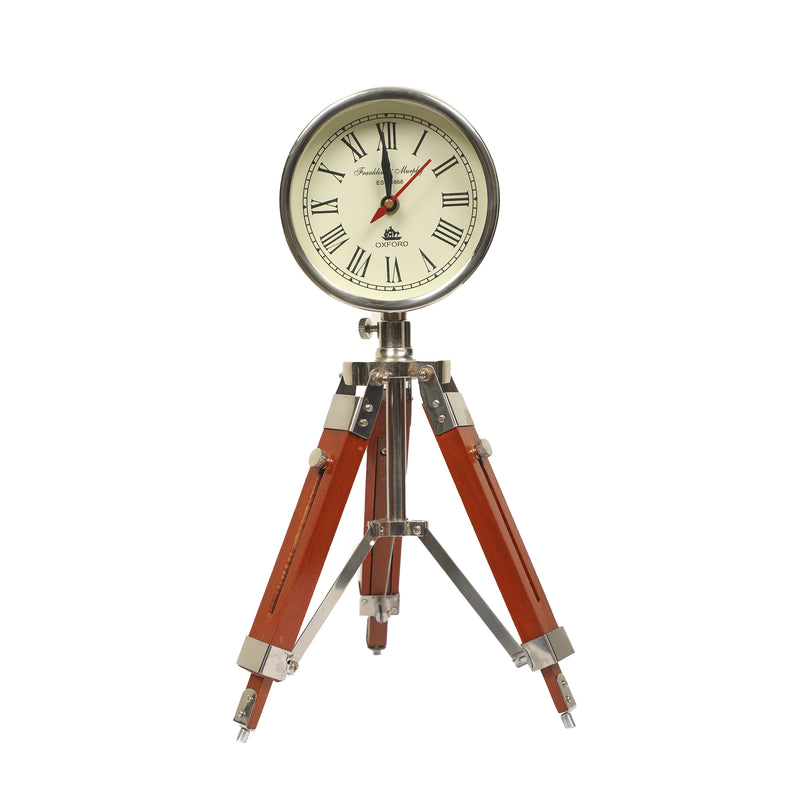 Wooden Tripod Clock for Table