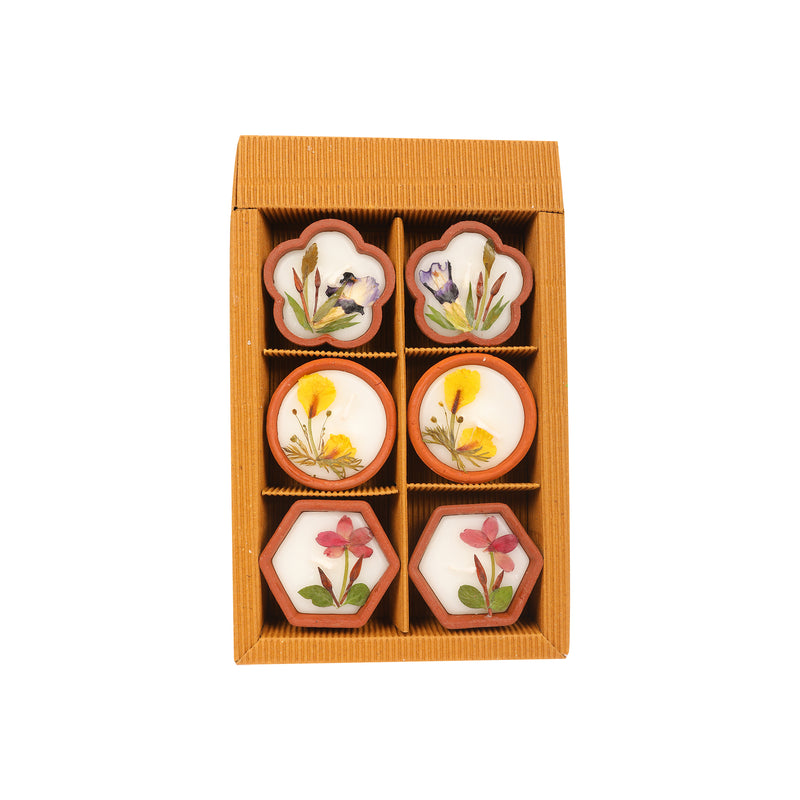 FRAGRANCE DIYA SET OF 6 ( LEMONGRASS)