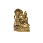Brass Vishnu Lakshmi Sitting on Snake