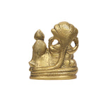 Brass Vishnu Lakshmi Sitting on Snake