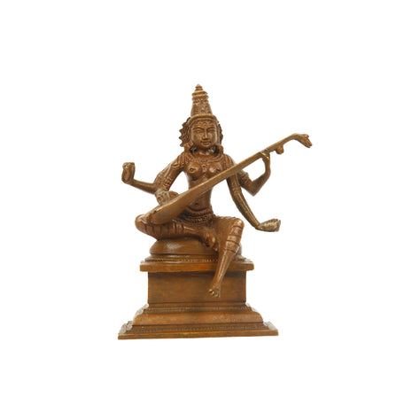 BRONZE SARASWATHI SITTING