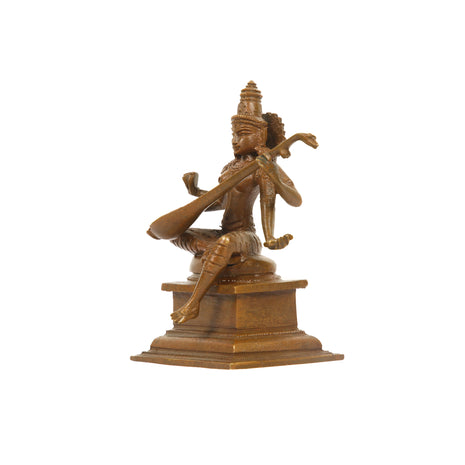 BRONZE SARASWATHI SITTING