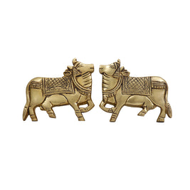 Brass Kamdhenu Cow Wall Hanging Set 2