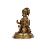 Brass Hanuman sitting on base