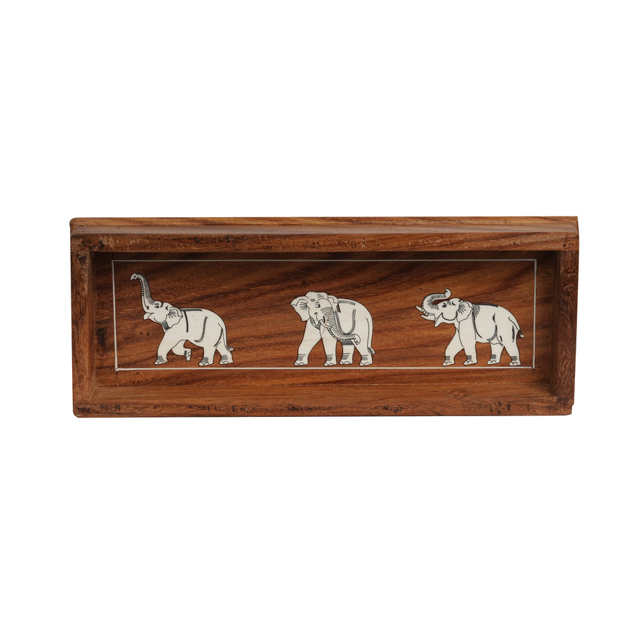 Handcrafted Wooden Elephant Key Holder