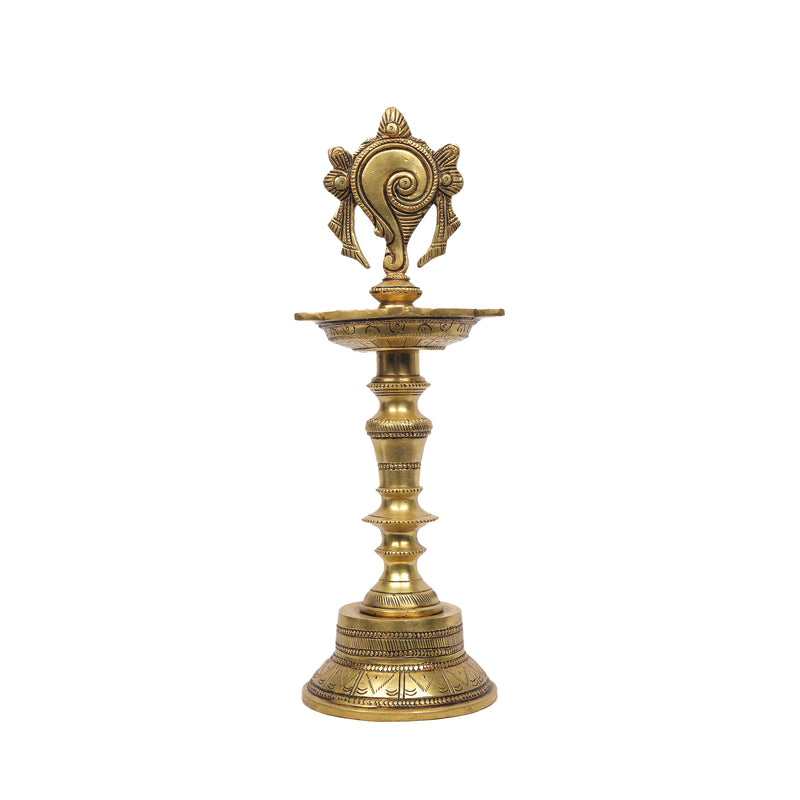 Brass Shankh Lamp/Diya