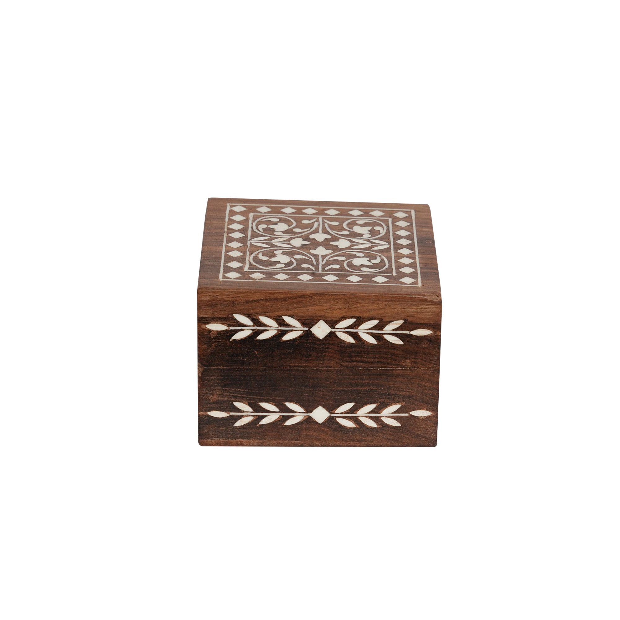 WOODEN INLAY MINI STORAGE BOX