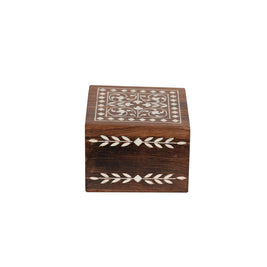 WOODEN INLAY MINI STORAGE BOX