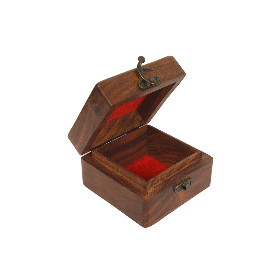 WOOD CARVED WITH ELE INLAID