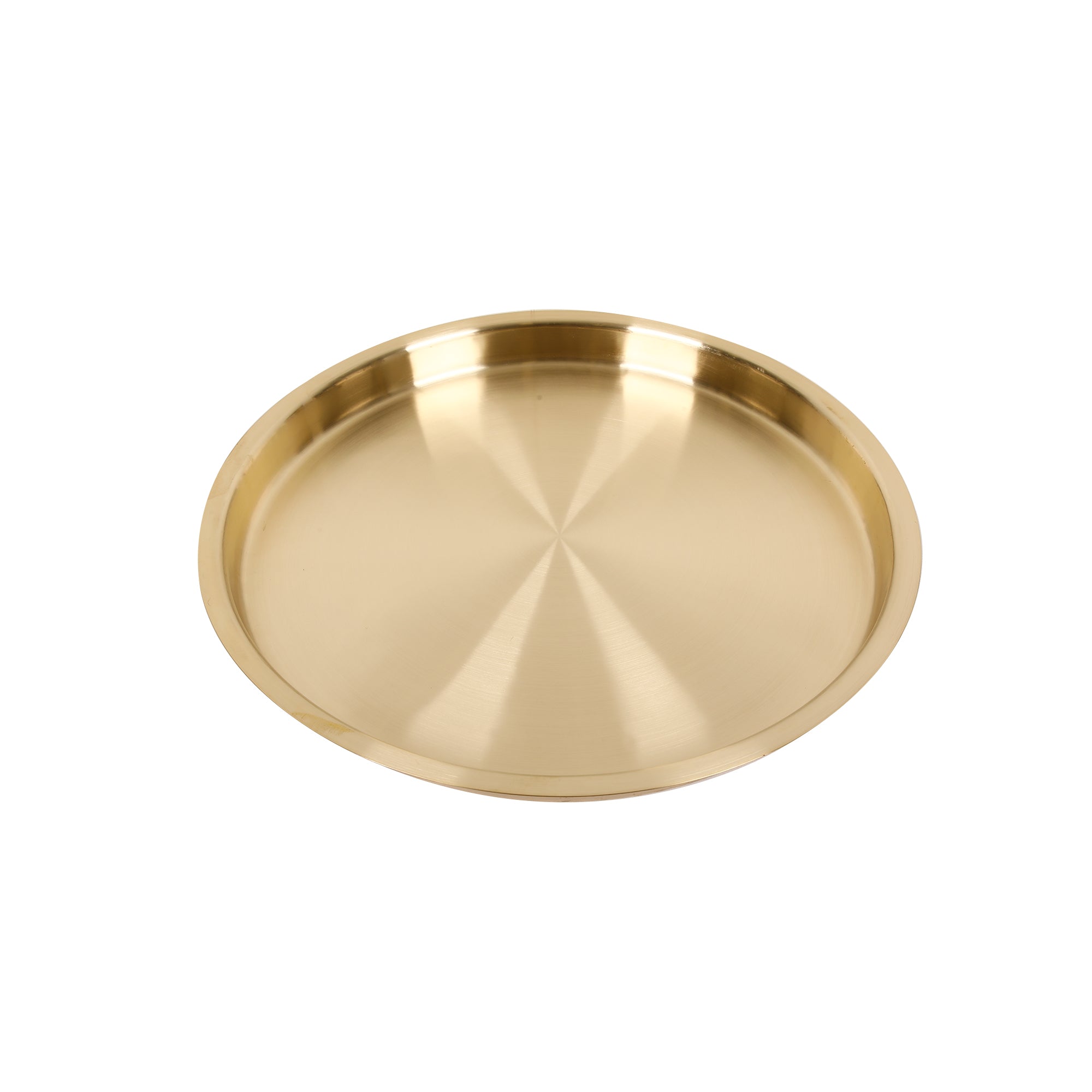 Plain Brass Plate for Pooja Room or Temple