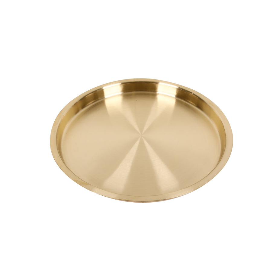 Plain Brass Plate for Pooja Room or Temple