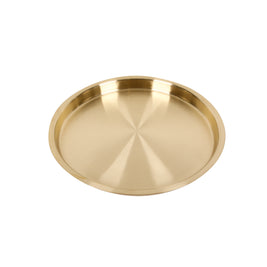 Plain Brass Plate for Pooja Room or Temple