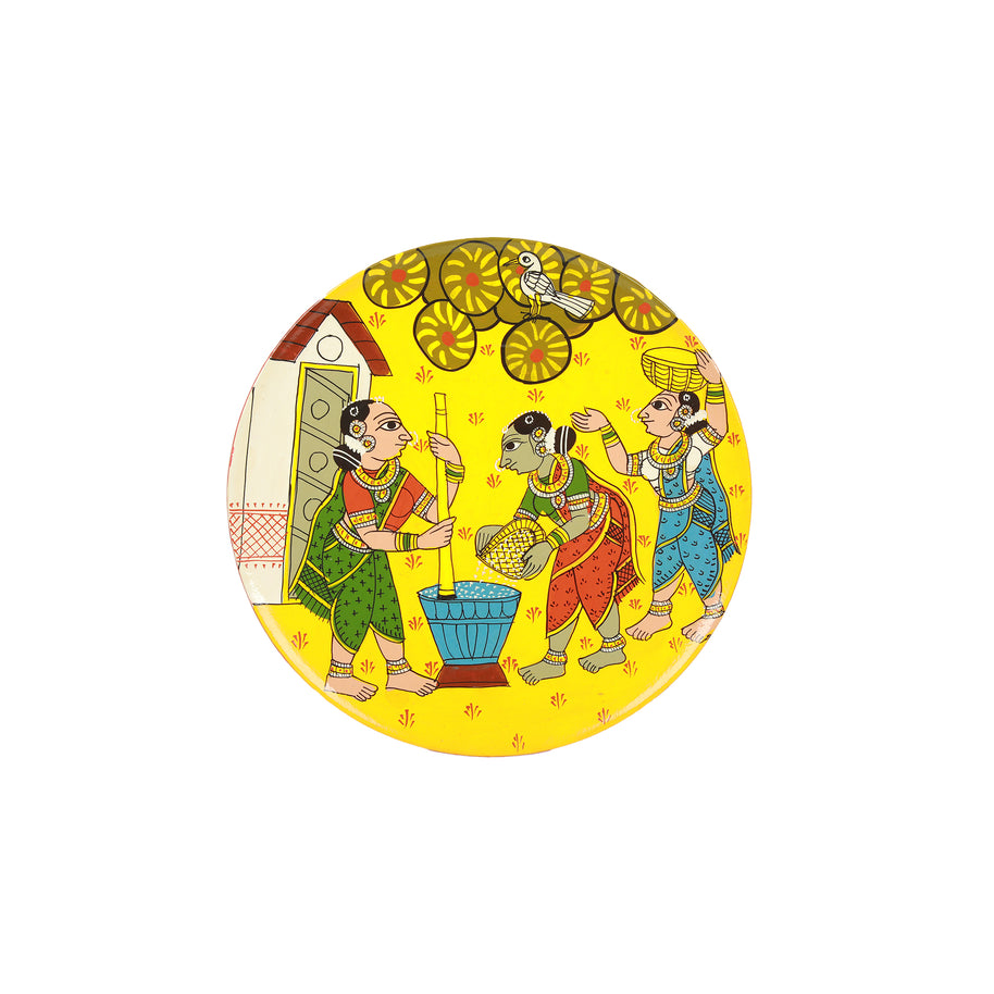 AO CHERIA WOODEN HAND PAINTED WALL HANGING