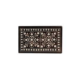 WOODEN INLAY RECTANGULAR STORAGE BOX