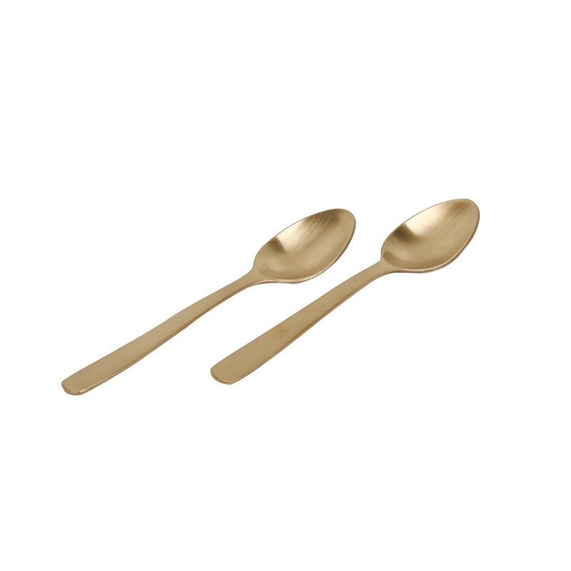 BRASS KANSA SPOON SET OF TWO