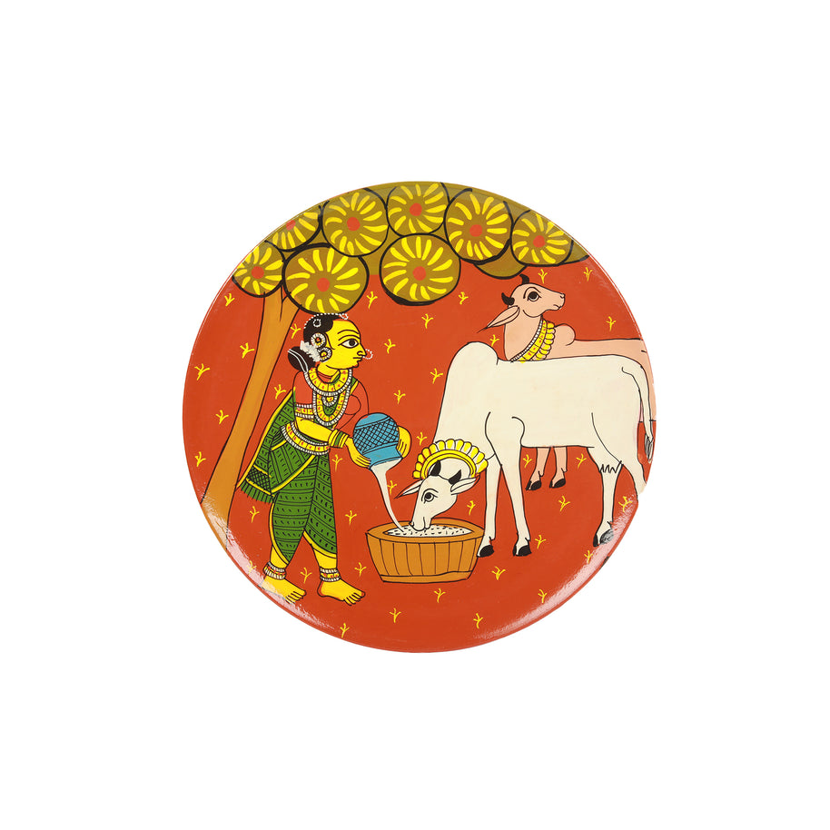 AO CHERIA WOODEN HAND PAINTED WALL HANGING