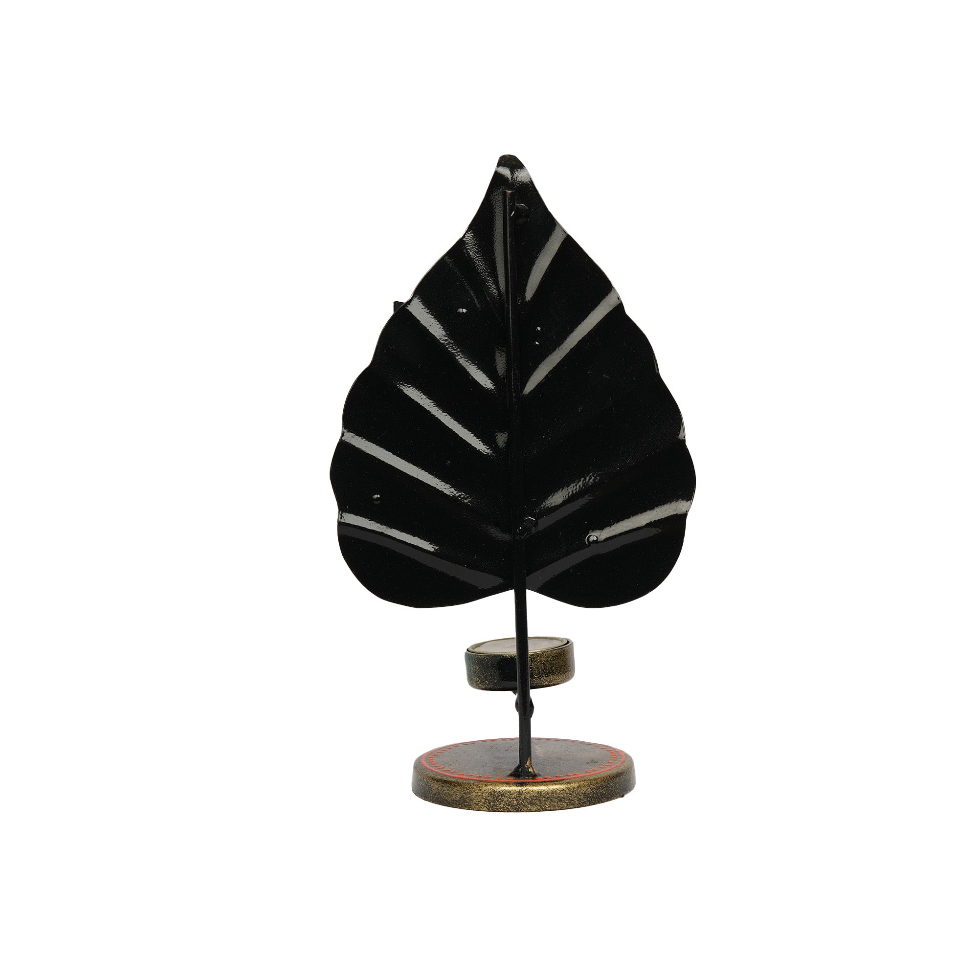 Handcrafted Om Leaf Tealight Candle Holder