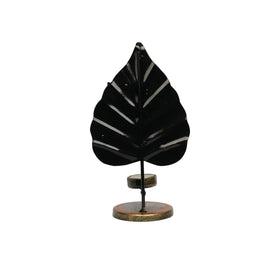 Handcrafted Om Leaf Tealight Candle Holder