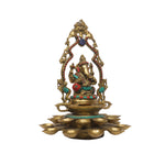 Brass Ganesh 21 Diya