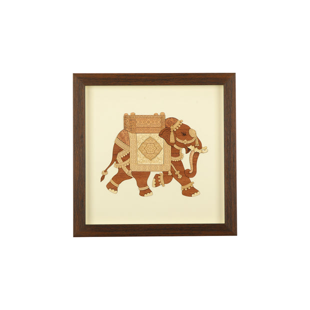 Elephant Wooden Carving Frame
