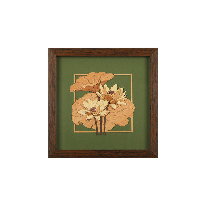 Lotus Wooden Carving Frame