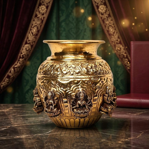 Premium Brass Ashtalakshmi Kalasa