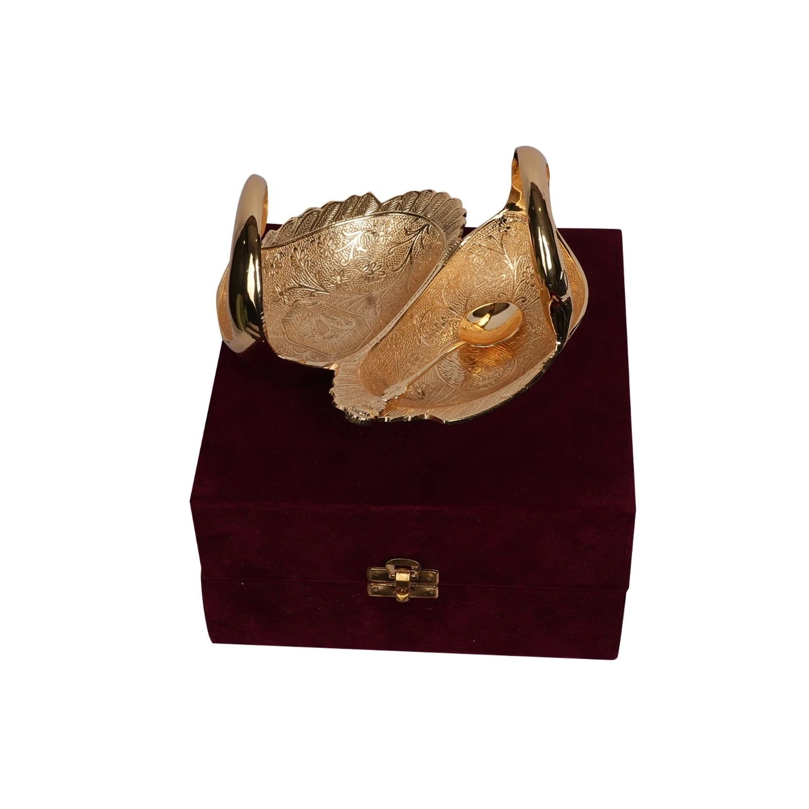 Gold-Plated Duck Serving Bowl
