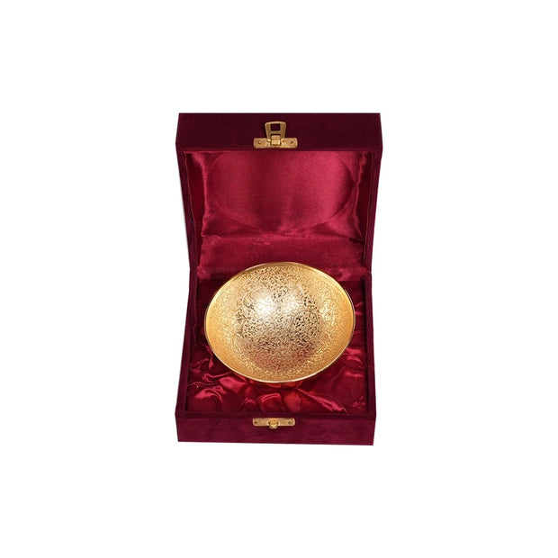 gold plated pure brass bowl